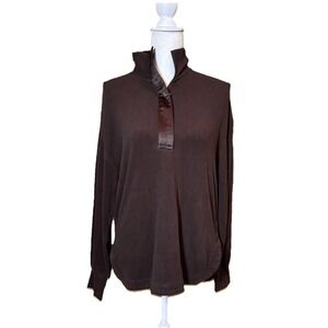 Varley Roeder Half Zip Midlayer Pullover Brown Long Sleeve Athleisure Women's XS
